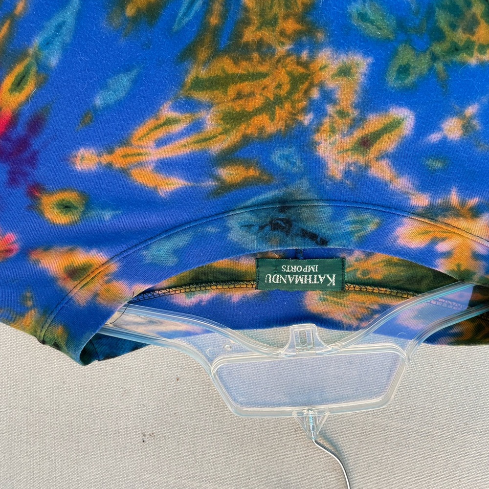 Katmandu size large tie dye long stretchy dress with long sleeves . - Picture 4 of 5